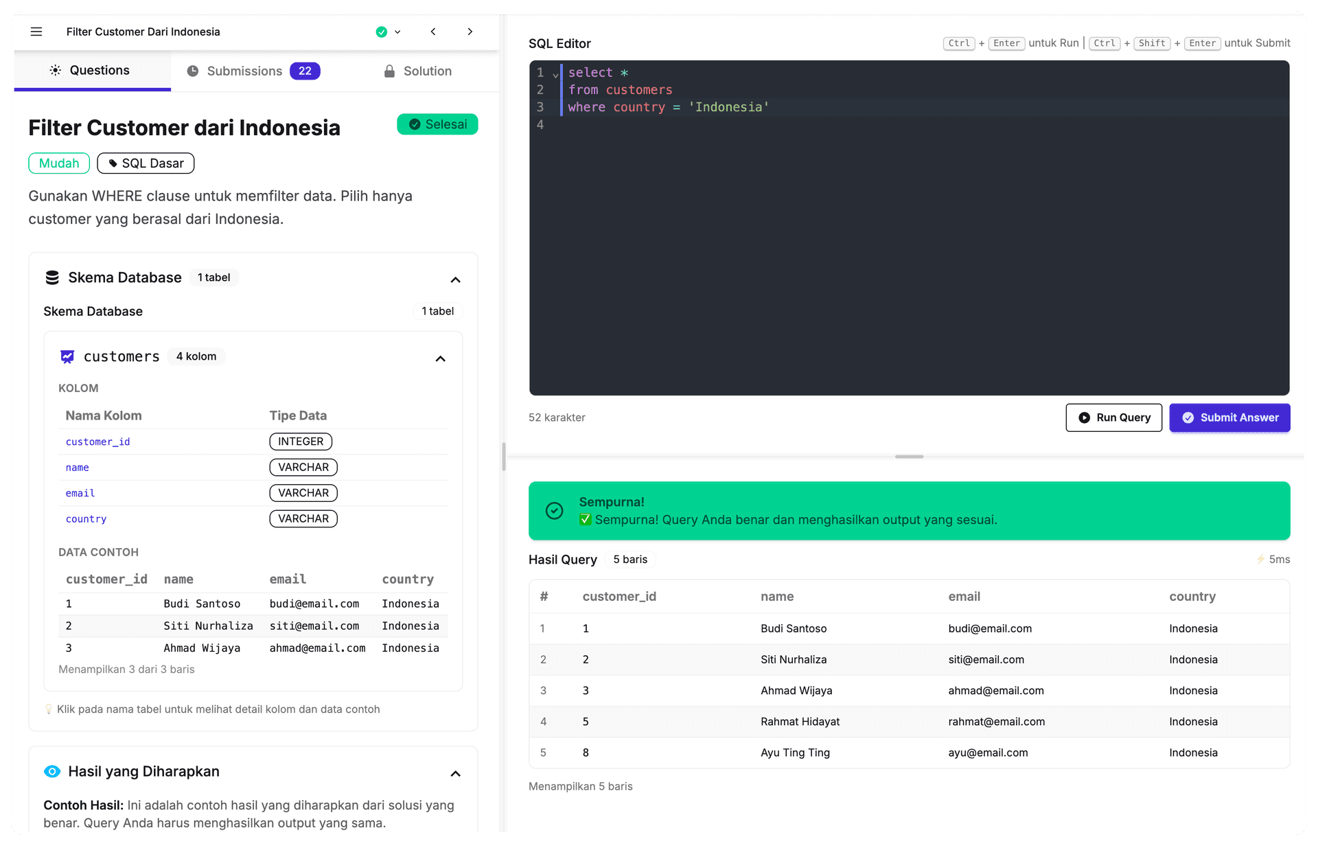 NgulikSQL Platform Interface